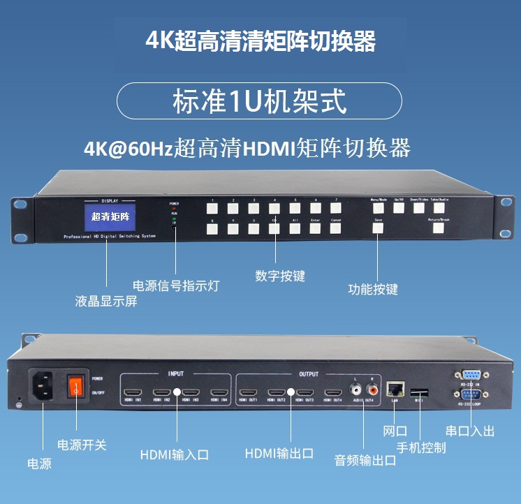 4K超高清清矩陣切換器